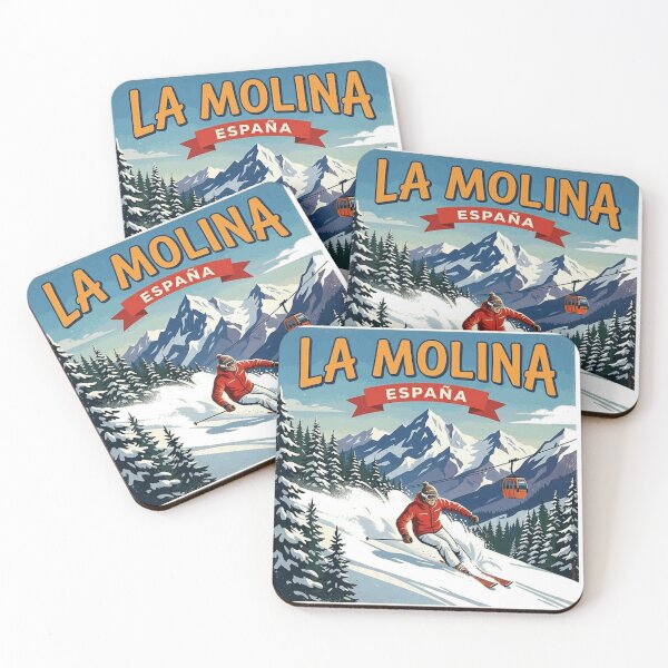 Item preview, La Molina Spain Ski Retro Mountain Graphic Oversized T-Shirt designed and sold by fine line.