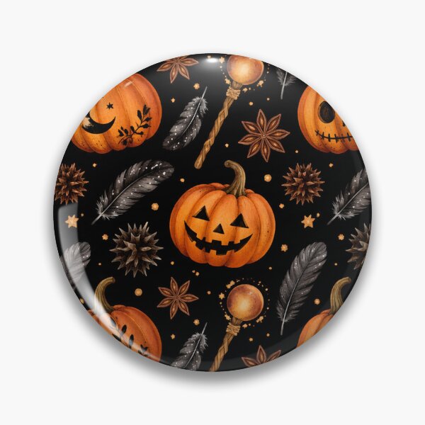 Item preview, Witchy Pumpkin Magic Wand Halloween Pattern designed and sold by FestivityFinds.