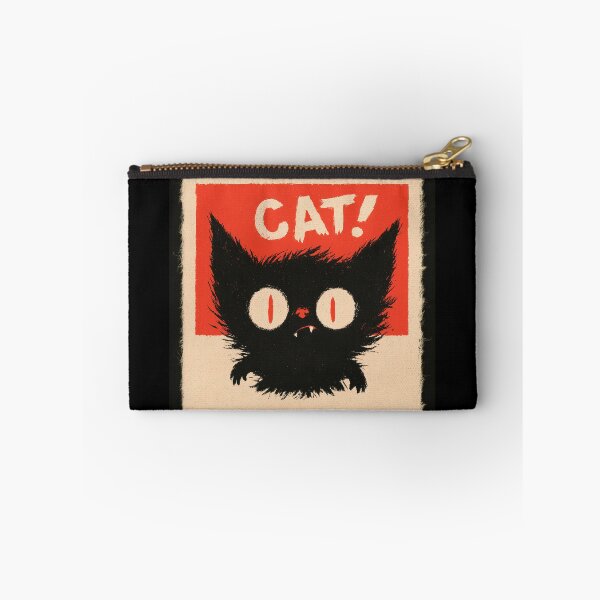 Item preview, Funny Black Kitten Illustration - Vintage Comic Goth Sticker designed and sold by Audra-studio.