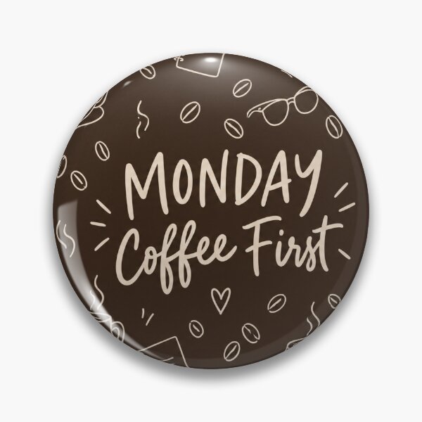 Item preview, Monday Coffee First Cute Office Doodle Pattern designed and sold by Teecha45.