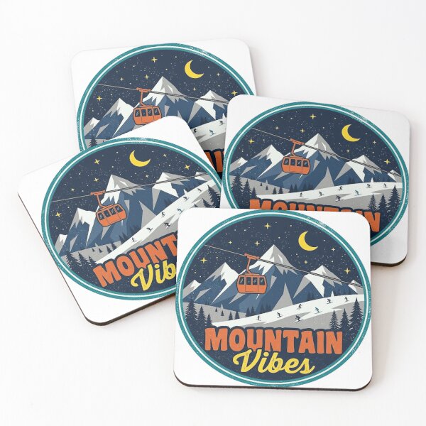 Item preview, Mountain Vibes retro ski art snowboard art vintage ski Classic T-Shirt designed and sold by Cute-Pretty.