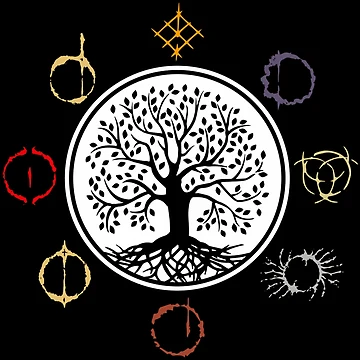 Artwork thumbnail, Erdtree With Runes by kangses