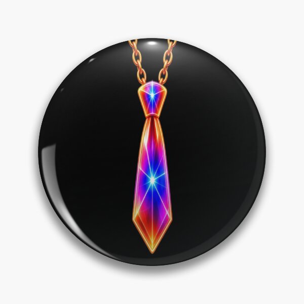 Item preview, Cosmic Neon Crystal Tie Pendant - Futuristic Glowing Gemstone designed and sold by Breezes-of-Ida.