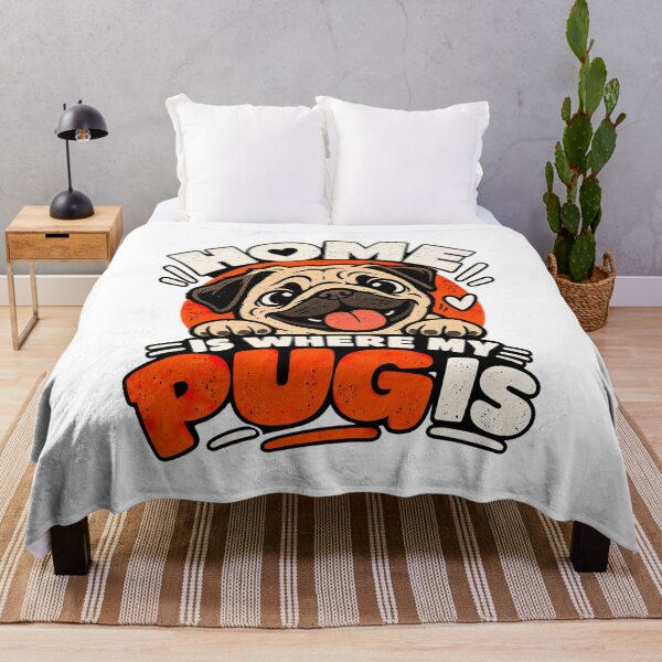 Item preview, Home Is Where Quote, Home Is Where My Pug Is, Pum Mom Gift designed and sold by graphic-genie.