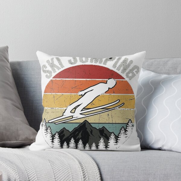 Item preview, Vintage Ski Jumping Mountains Retro Sports Oversized T-Shirt designed and sold by Djtahar15.