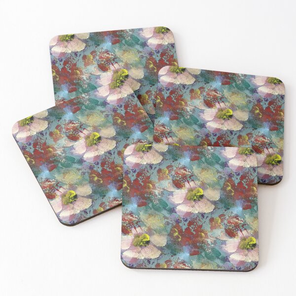 Item preview, Spring Flower Garden in Blue and Red designed and sold by Artistestella.