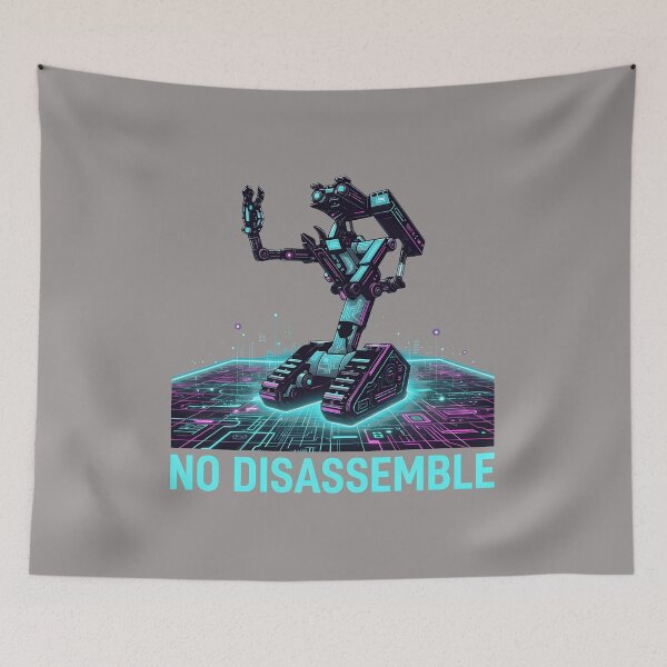 Item preview, Johnny 5 No Disassemble Gadsden Parody T-Shirt-32 designed and sold by FinnMackense.