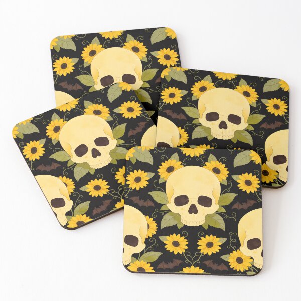 Item preview, Sunflower Skull Floral Goth Halloween designed and sold by FestivityFinds.