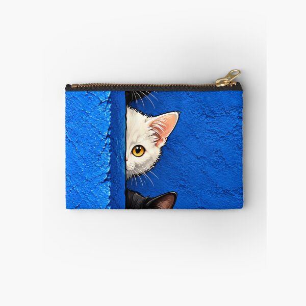 Item preview, Peekaboo Kittens – Curious Cats in Blue designed and sold by aliyehc.