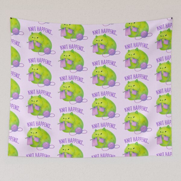 Item preview, funny knitter meme ~ -KNIT HAPPENS  designed and sold by OmStudioz .