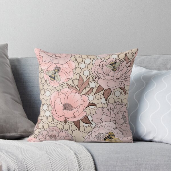 Item preview, Peonies and Bumblebees designed and sold by CarteBlancheArt.