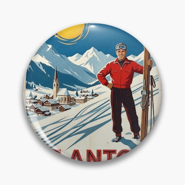 Artikelvorschau, St. Anton Retro-Ski-Poster, Oversized-T-Shirt entworfen und verkauft von Stickerbynp1.