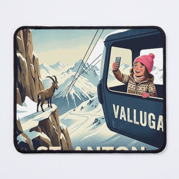 Item preview, St.Anton retro ski poster Premium T-Shirt designed and sold by BlaqboyDesigns.