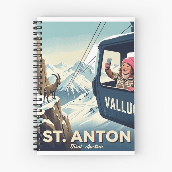 Item preview, St.Anton retro ski poster Premium T-Shirt designed and sold by BlaqboyDesigns.