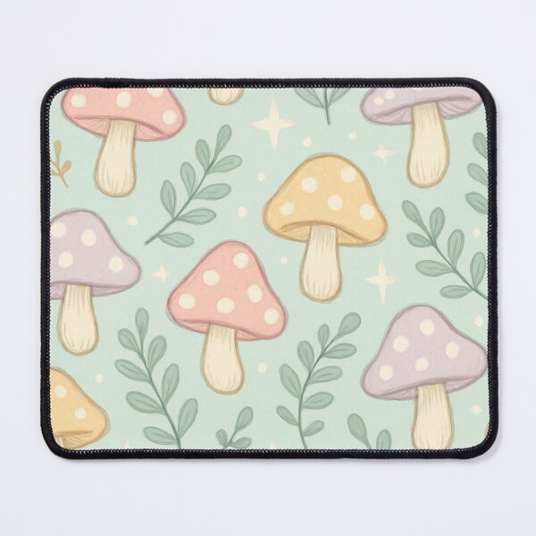 Item preview, Pastel Mushroom Duvet Cover – Mint Green Cottagecore Pattern designed and sold by FestivityFinds.
