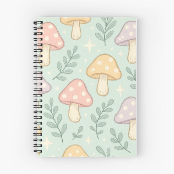 Item preview, Pastel Mushroom Duvet Cover – Mint Green Cottagecore Pattern designed and sold by FestivityFinds.