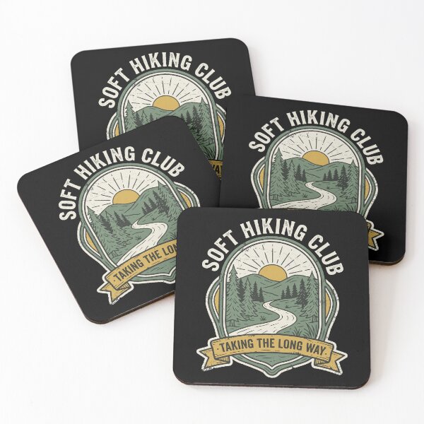Item preview, Soft Hiking Club Taking the Long Way – Vintage Nature Trail Badge Outdoor Art designed and sold by Luminari Creations.