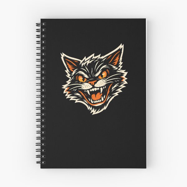 Item preview, Aggressive Black Cat Face Retro Halloween Art designed and sold by Dmo3HarkoArt.