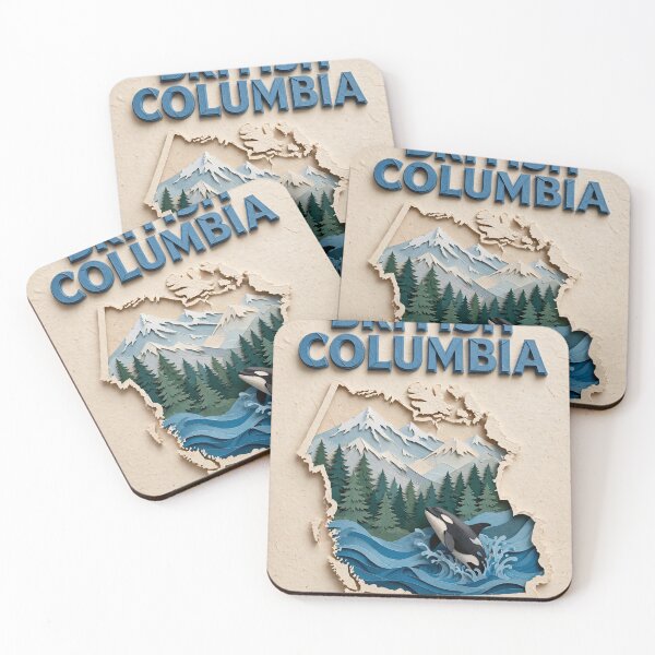Item preview, British Columbia Paper-Cut Map Art, BC Province Wall Decor, Layered Paper Map Print, Gift from BC designed and sold by placesinmtl.