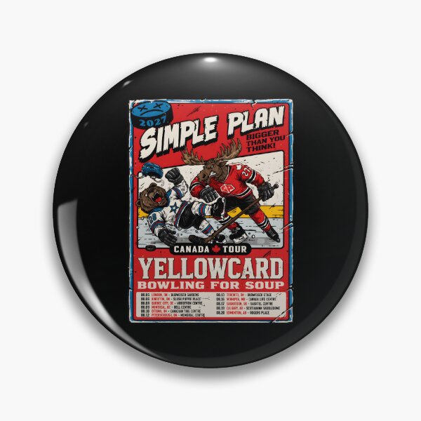Item preview, SimplePlan Canada Tour YellowcardBand Bowling For Soup Hockey designed and sold by WatercolorWhis.