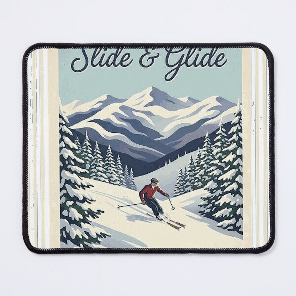 Item preview, Slide And Glide Retro Ski Poster Poster Classic T-Shirt designed and sold by LoveyBug78.
