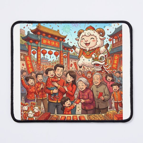 Item preview, Happy Chinese New Year 2027 Year of the Goat Family Celebration designed and sold by YPengg120.