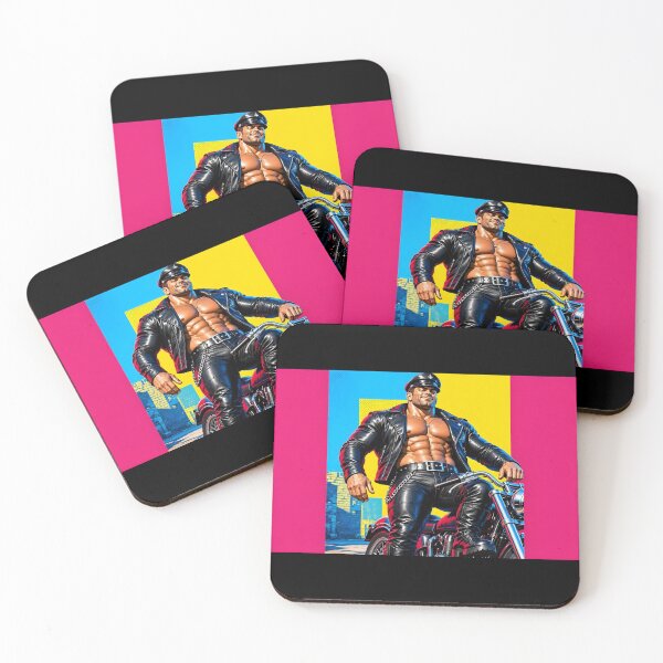 Item preview, Pop Art Modernist Gay Leather "Action" Biker Berlin Daddy Graphic Design designed and sold by ItsAKinkThing.