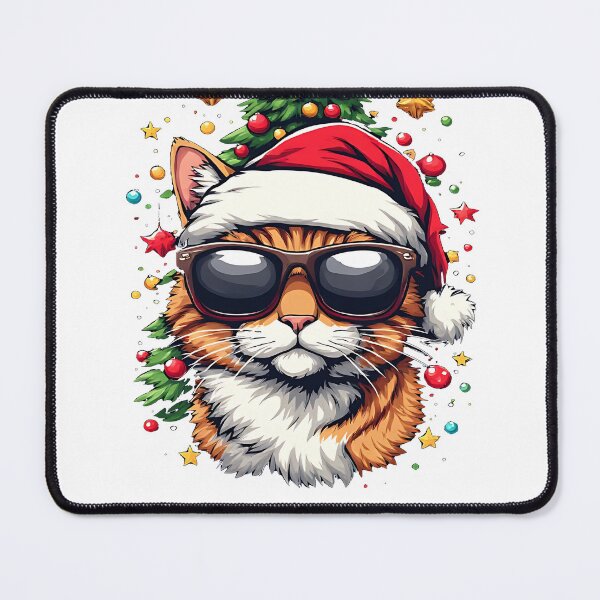 Item preview, Retro Vintage Cartoon Cute Cat in Sunglasses Christmas Graphic T-Shirt designed and sold by Print_This_Out.