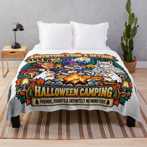 Item preview, halloween camping shirt spooky woodland animals designed and sold by HoRC.