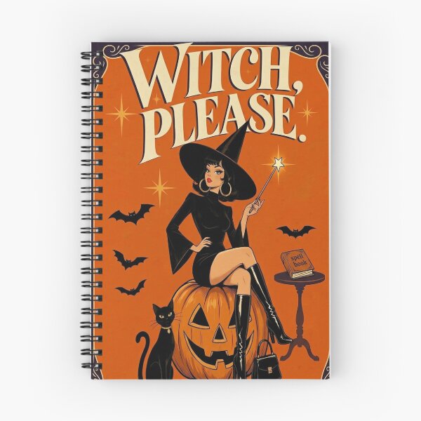Item preview, Witch Please Funny Retro Halloween Pin Up - Cute Vintage Poster 1 designed and sold by Ombunny.