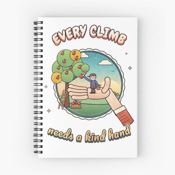 Item preview, Every Climb Needs a Kind Hand Giant Hand Tiny Grandpa Apple designed and sold by MiniSaga Shop.