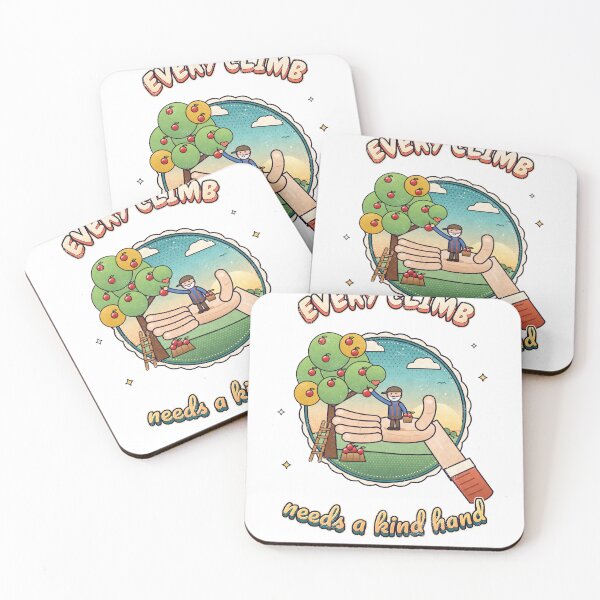 Item preview, Every Climb Needs a Kind Hand Giant Hand Tiny Grandpa Apple designed and sold by MiniSaga Shop.