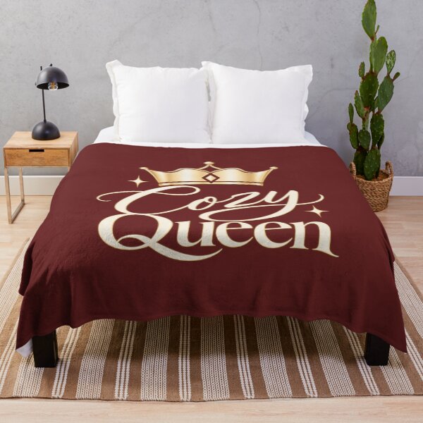 Item preview, Cozy Queen – Elegant Gold Crown Lettering designed and sold by seventusco.