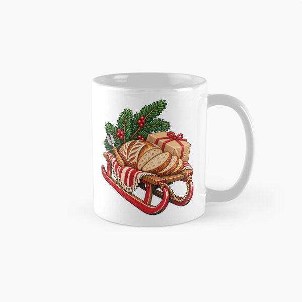 Item preview, Christmas Sourdough Bread and Baking Tools on a Festive Sleigh designed and sold by skyartdesign.