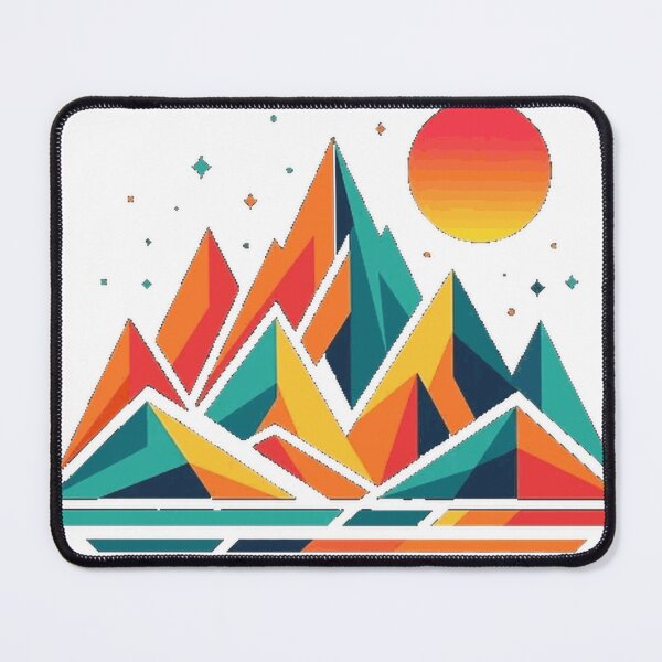 Item preview, Geometric sun and mountains Oversized T-Shirt designed and sold by Pahagh19.