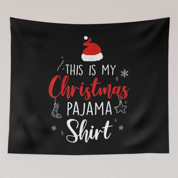 Item preview, Christmas Pajama Quote with Santa Hat designed and sold by DogoMalulu.