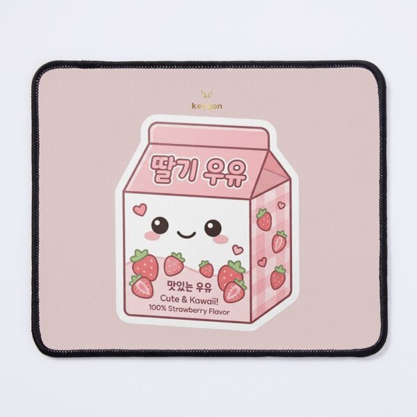 Item preview, Kawaii Strawberry Milk Box - Pastel Aesthetic Korean Milk Sticker designed and sold by keygon.