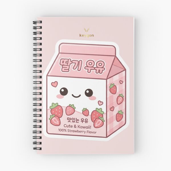 Artikelvorschau, Kawaii Erdbeermilchbox – Pastellfarbener, ästhetischer koreanischer Milchaufkleber entworfen und verkauft von keygon.