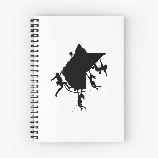 Item preview, Rock Climbing Adventure – Mountain Climbers Black Silhouette Art 488 designed and sold by kuikai123.