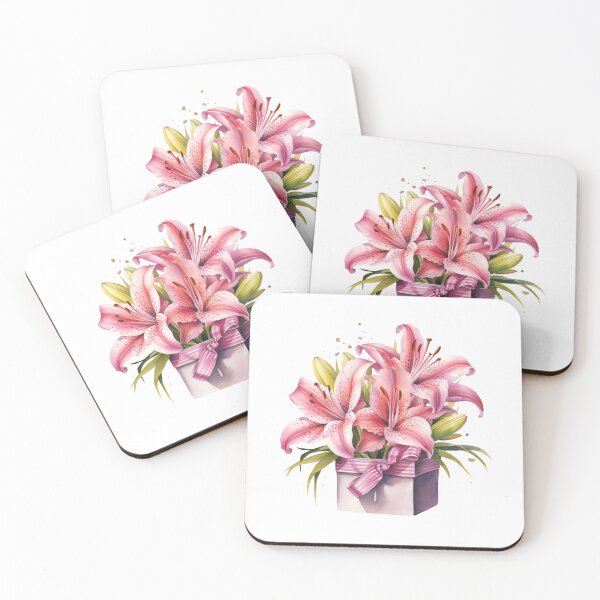 Item preview, Pink Lily Gift | Elegant Floral Aesthetic Art designed and sold by Mandayartstudio.