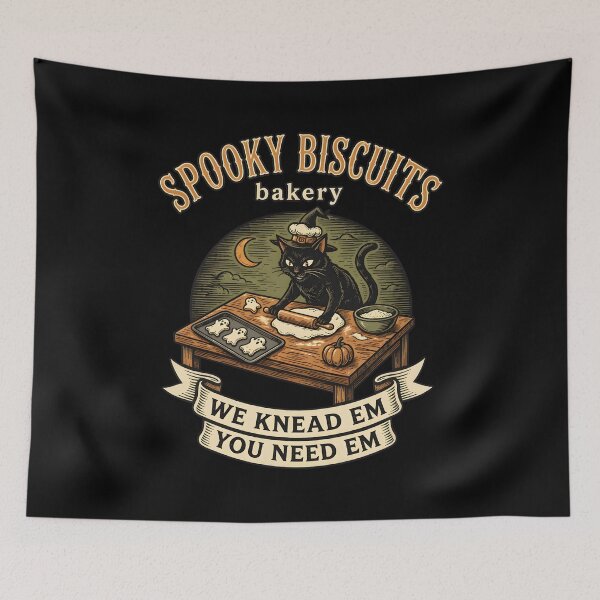 Item preview, Spooky Biscuits Bakery Cat Halloween Baking Funny designed and sold by Dmo3HarkoArt.