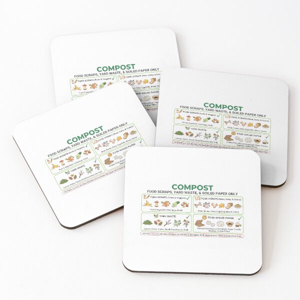 Item preview, Compost Sorting Guide - Food Scraps Yard Waste  Soiled Paper Sign designed and sold by micorilote.