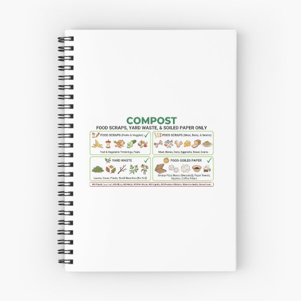 Item preview, Compost Sorting Guide - Food Scraps Yard Waste  Soiled Paper Sign designed and sold by micorilote.