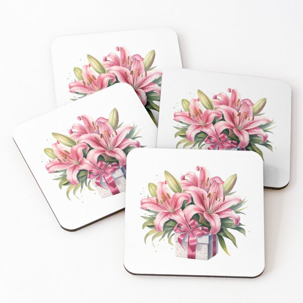 Item preview, Pink Lily Gift | Elegant Floral Aesthetic Art designed and sold by Mandayartstudio.