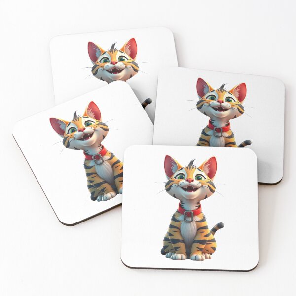 Item preview, Happy Tiger Striped Cat Cute Orange Tabby Kitten designed and sold by HoMya.