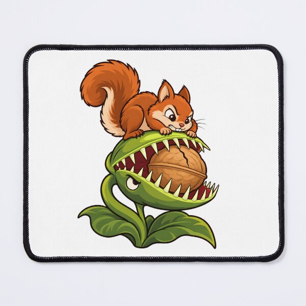 Item preview, Borrowed Bite - Squirrel Using a Venus Flytrap as a Nutcracker designed and sold by Digipeel.