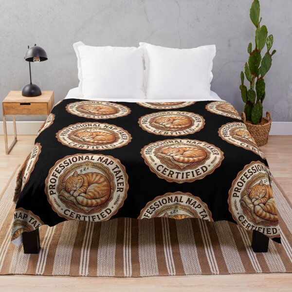 Item preview, Certified Professional Nap Taker Cute Sleeping Cat designed and sold by bvdesignart.