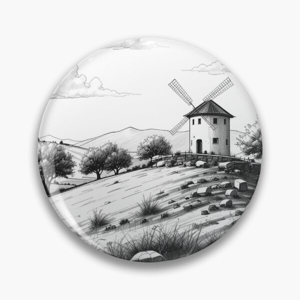 Item preview, The Windmill on the Hill designed and sold by Undersea Ai Art.
