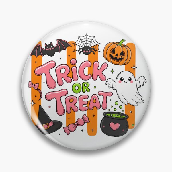 Item preview, Trick or Treat Cute Halloween Pink Bat Ghost Pumpkin Witch Hat  designed and sold by Zizo-DR44.