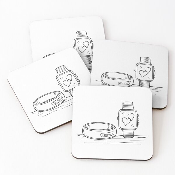 Item preview, A wristband beside a smartwatch on a wooden table designed and sold by rasagamastore.